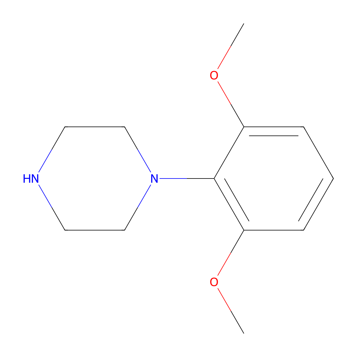 1-(2,6-Dimethoxyphenyl)piperazine molecular structure, CAS 148583-59-9