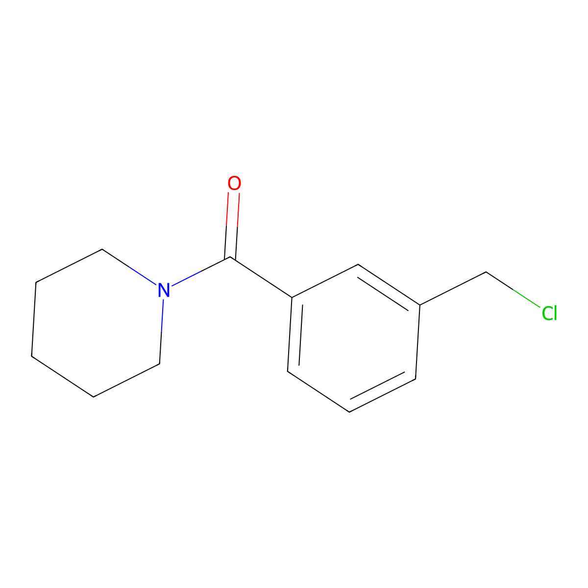 1-[3-(Chloromethyl)benzoyl]piperidine molecular structure, CAS 148583-64-6