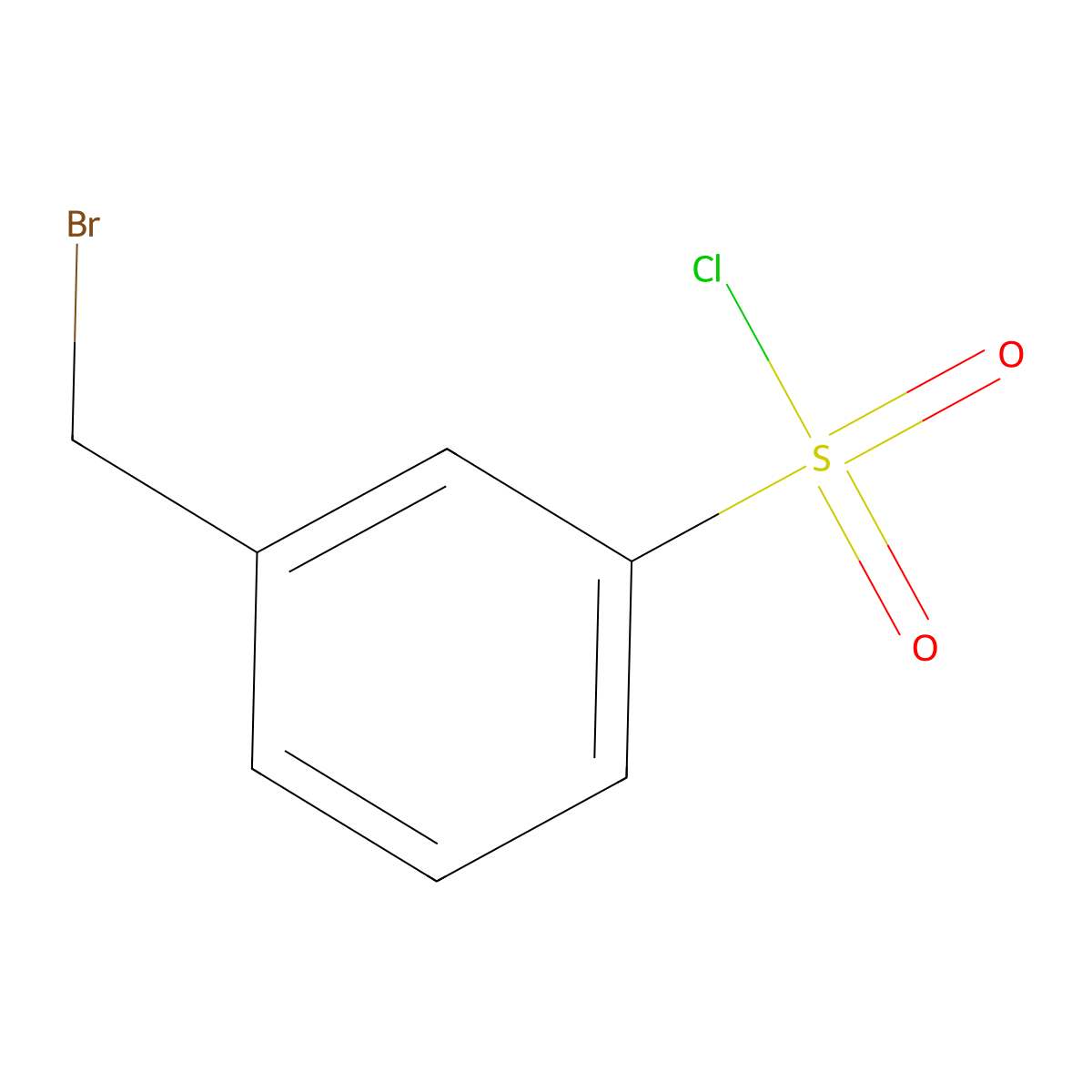 3-(Bromomethyl)benzene-1-sulfonyl chloride molecular structure, CAS 148583-69-1
