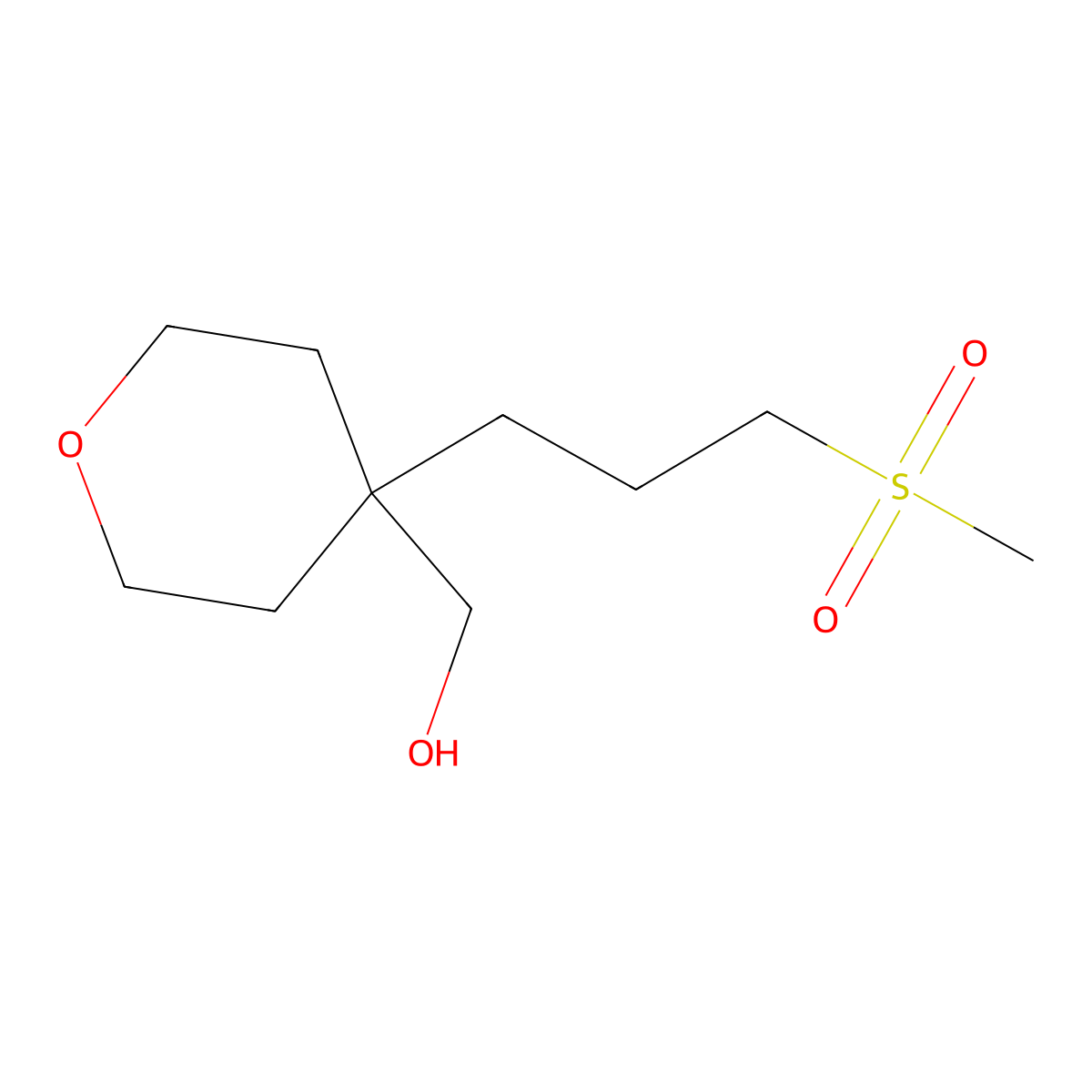 [4-(3-Methanesulfonylpropyl)oxan-4-yl]methanol molecular structure, CAS 1485855-32-0