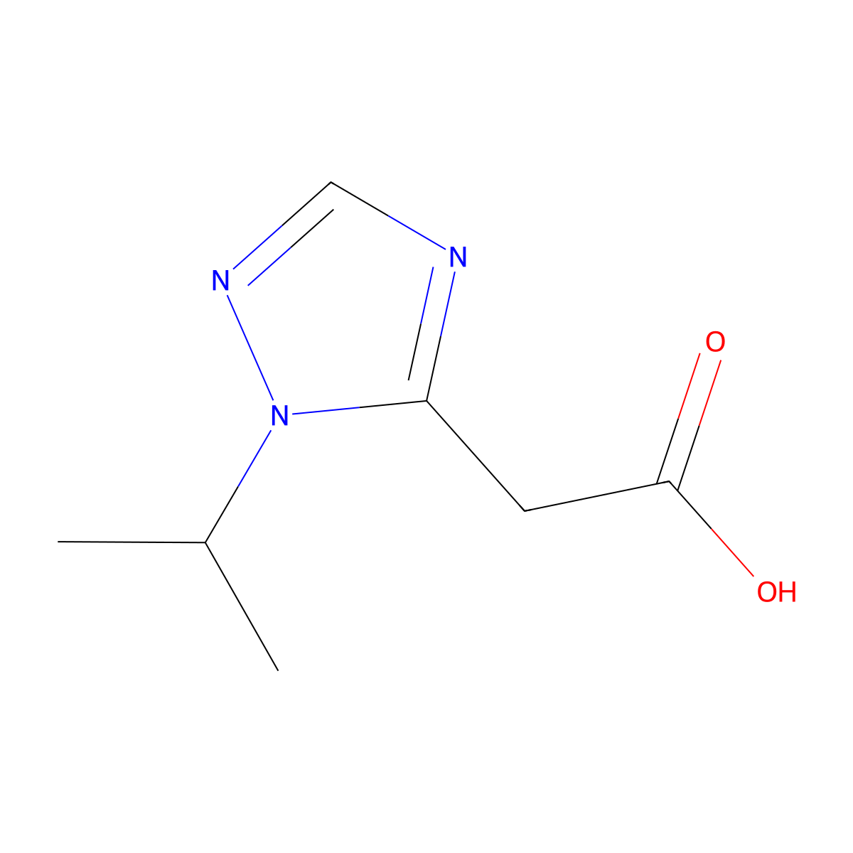 2-[1-(propan-2-yl)-1H-1,2,4-triazol-5-yl]acetic acid molecular structure, CAS 1485860-73-8