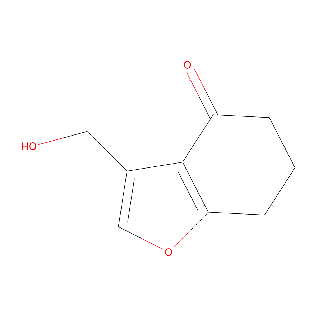 3-(Hydroxymethyl)-4,5,6,7-tetrahydro-1-benzofuran-4-one molecular structure, CAS 148587-51-3