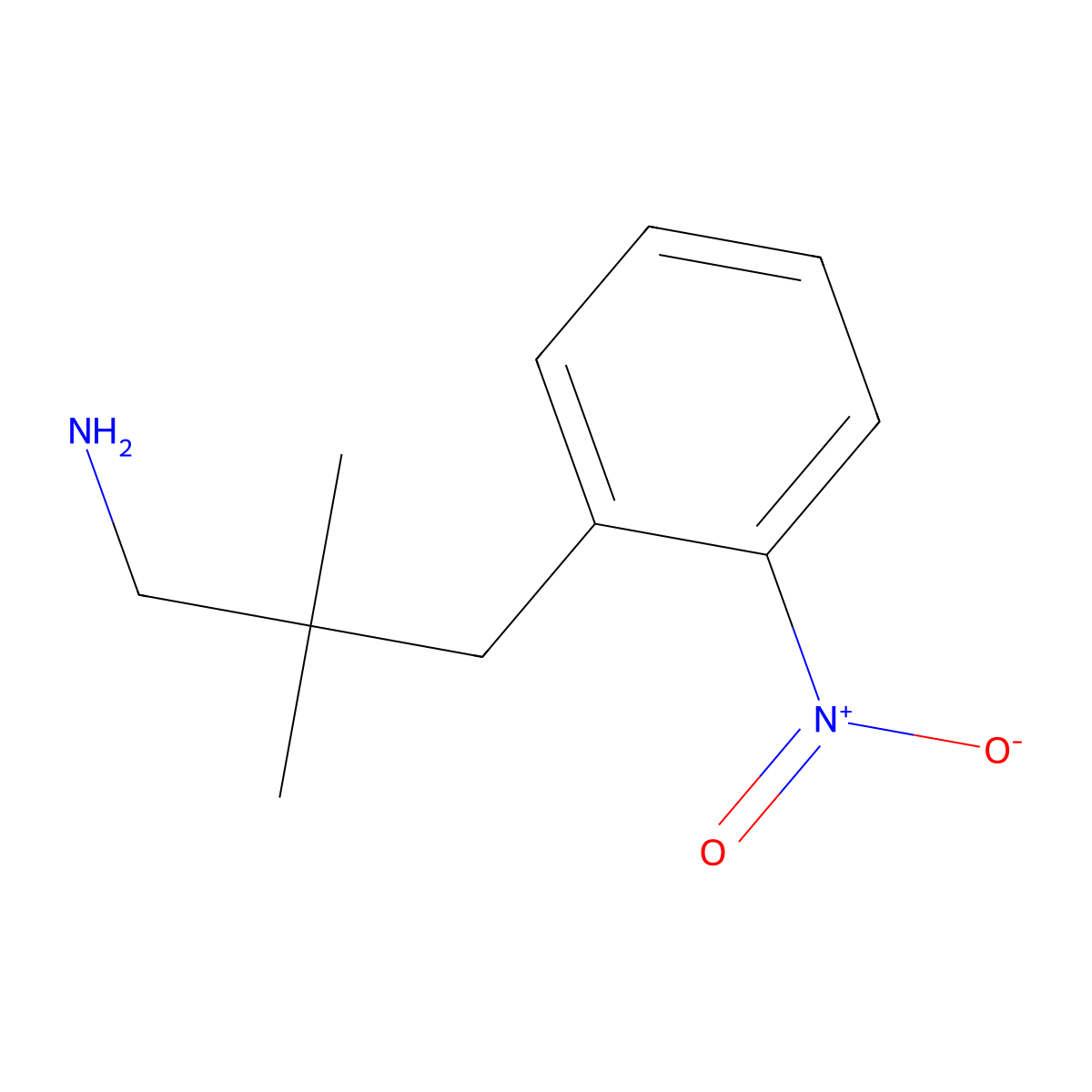 2,2-Dimethyl-3-(2-nitrophenyl)propan-1-amine molecular structure, CAS 1485891-41-5
