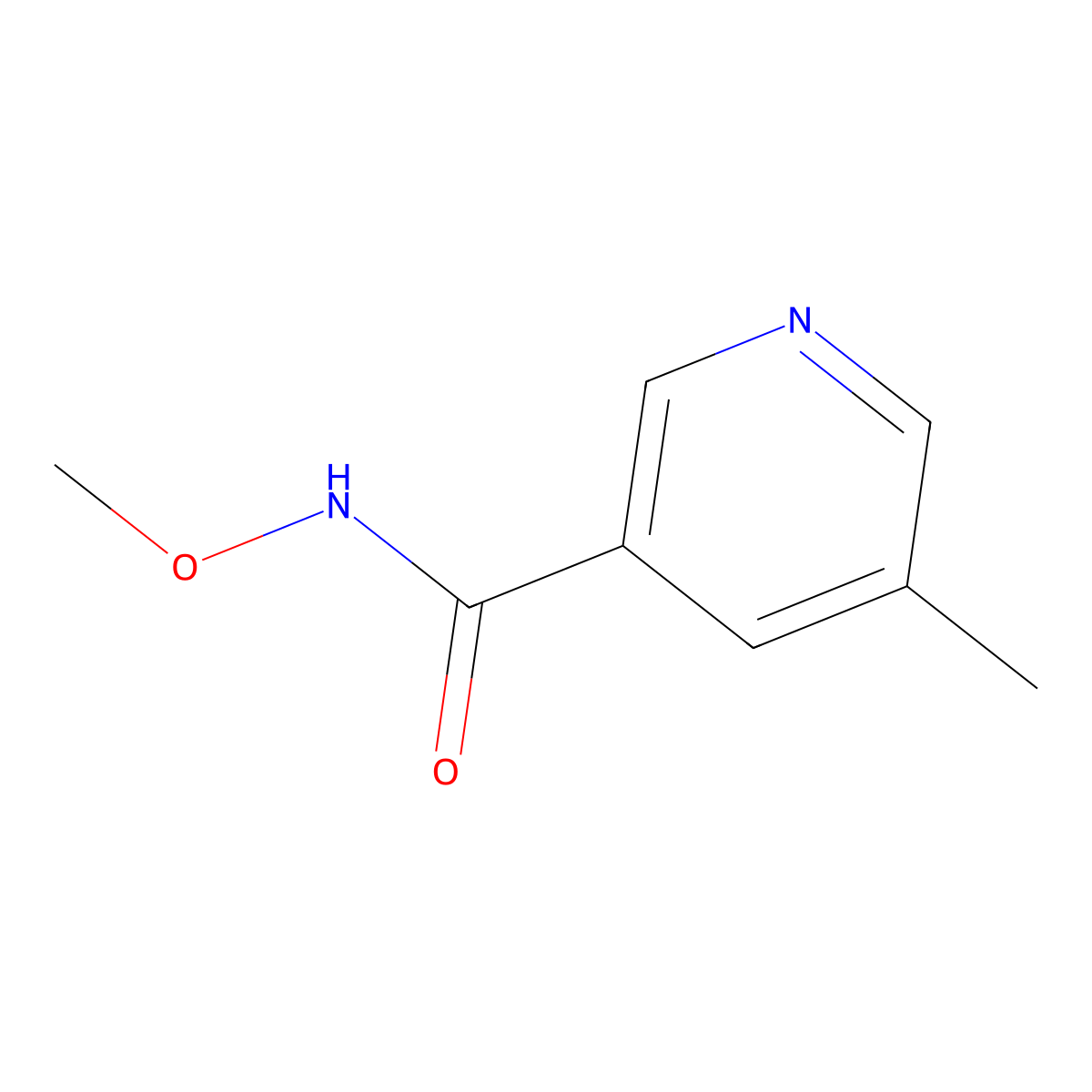 N-Methoxy-5-methyl-3-pyridinecarboxamide molecular structure, CAS 1485896-94-3