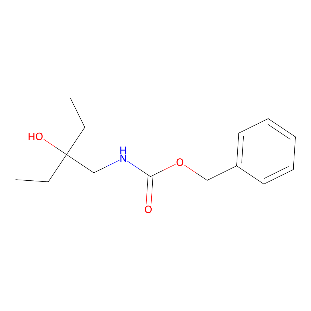 benzyl N-(2-ethyl-2-hydroxybutyl)carbamate molecular structure, CAS 1485902-81-5