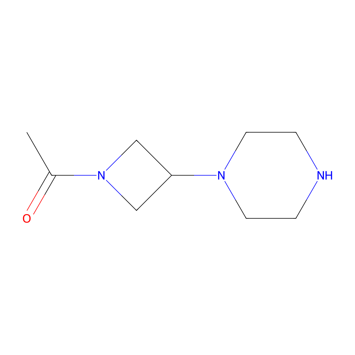 1-(3-(Piperazin-1-yl)azetidin-1-yl)ethanone molecular structure, CAS 1485904-69-5