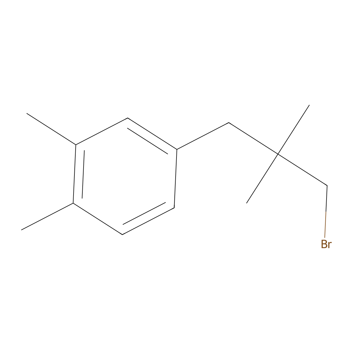 4-(3-Bromo-2,2-dimethylpropyl)-1,2-dimethylbenzene molecular structure, CAS 1485909-22-5