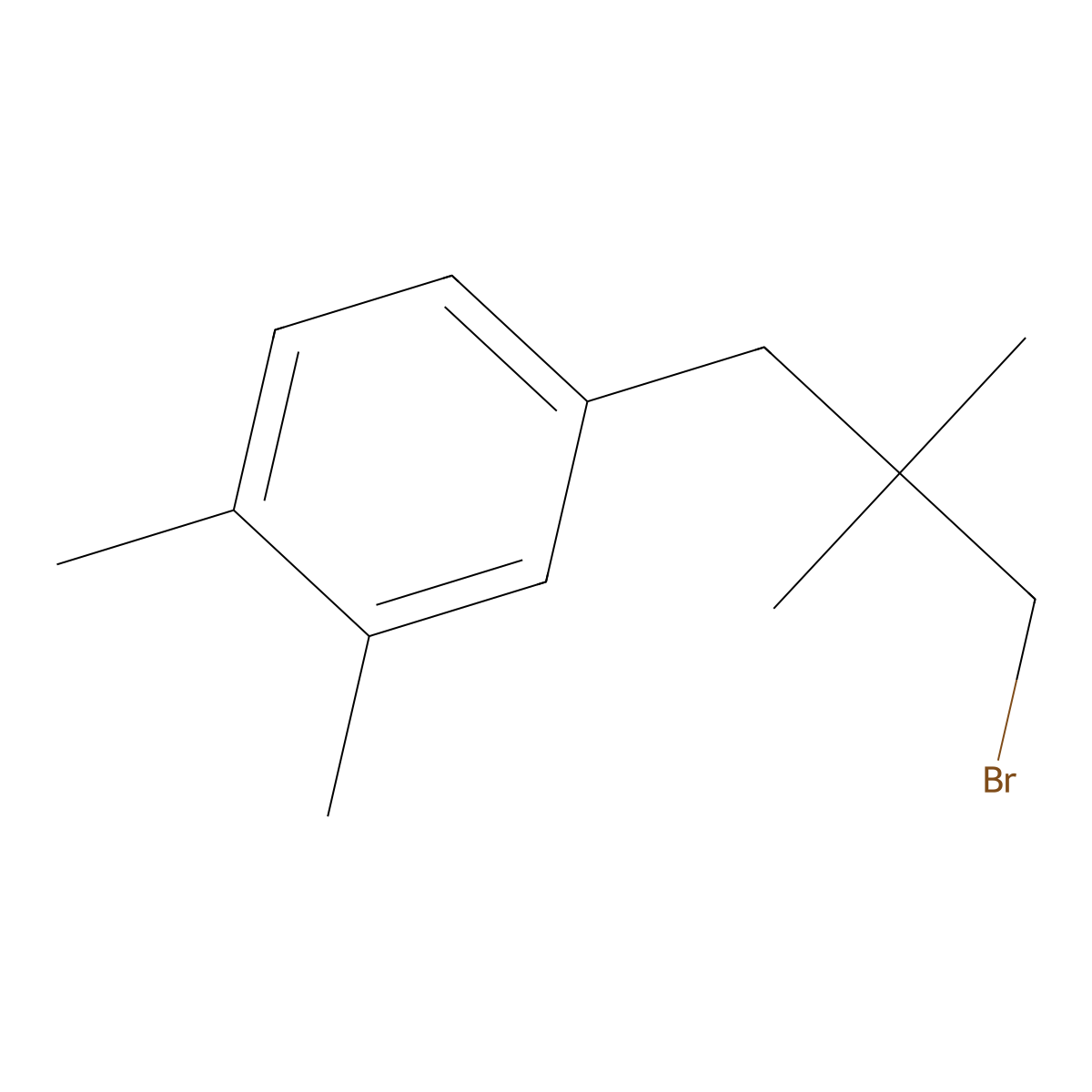 4-(3-Bromo-2,2-dimethylpropyl)-1,2-dimethylbenzene molecular structure, CAS 1485909-22-5