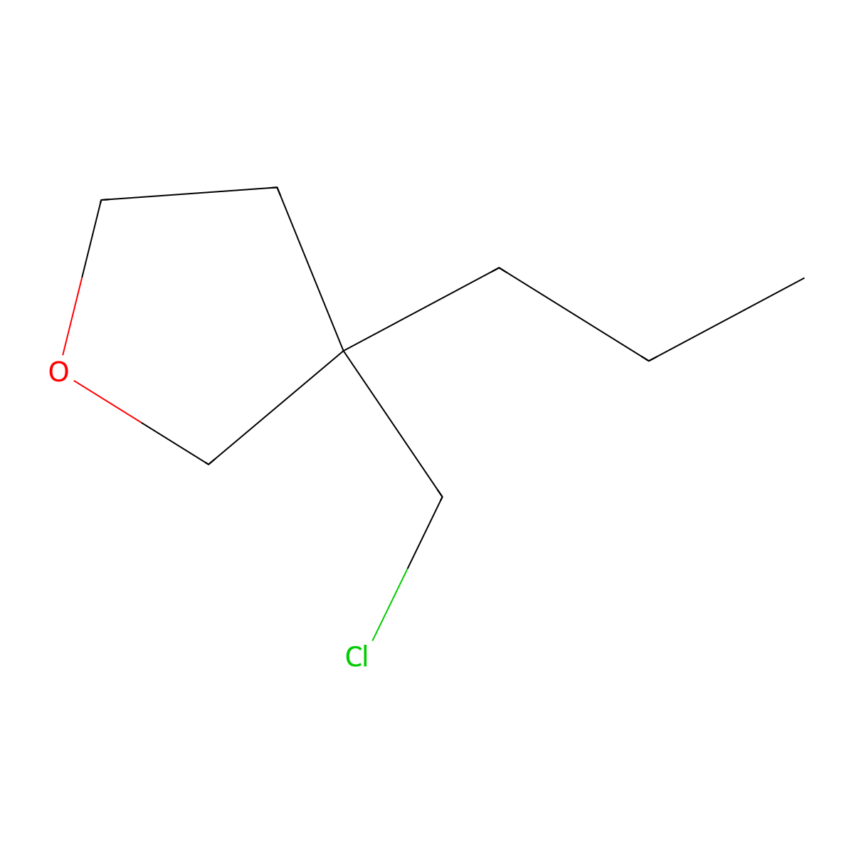 3-(Chloromethyl)-3-propyloxolane molecular structure, CAS 1485910-54-0