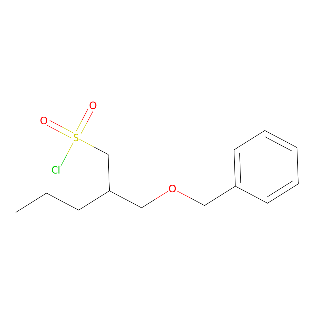2-((Benzyloxy)methyl)pentane-1-sulfonyl chloride molecular structure, CAS 1485911-65-6