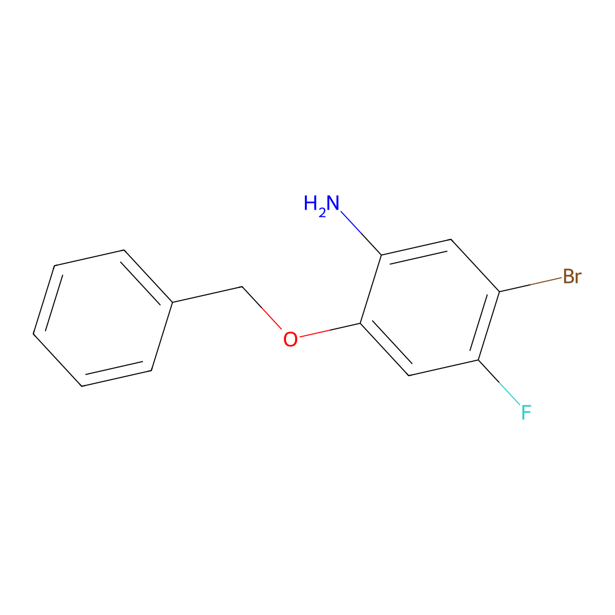2-(Benzyloxy)-5-bromo-4-fluoroaniline molecular structure, CAS 1485917-75-6