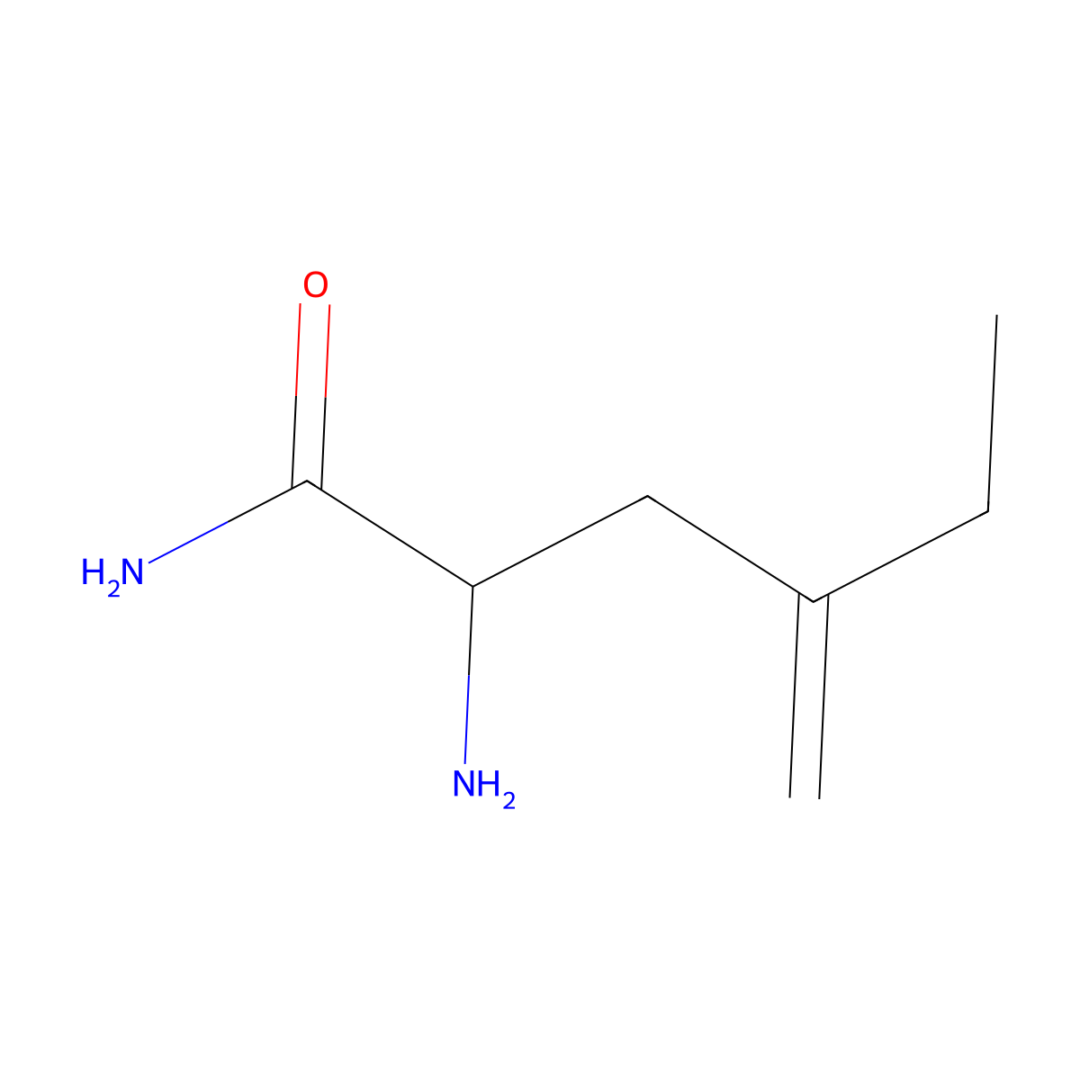 2-Amino-4-methylidenehexanamide molecular structure, CAS 1485926-14-4