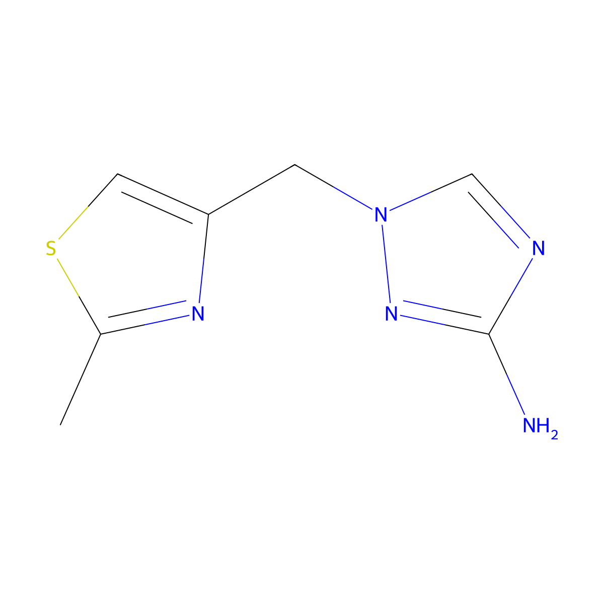 1-[(2-methyl-1,3-thiazol-4-yl)methyl]-1H-1,2,4-triazol-3-amine molecular structure, CAS 1485929-12-1