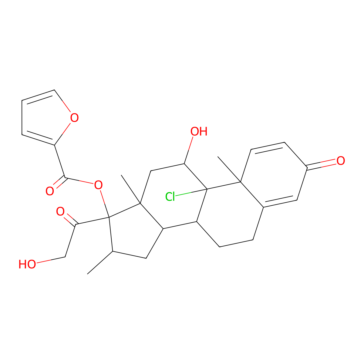 Mometasone Furoate EP Impurity H molecular structure, CAS 148596-90-1