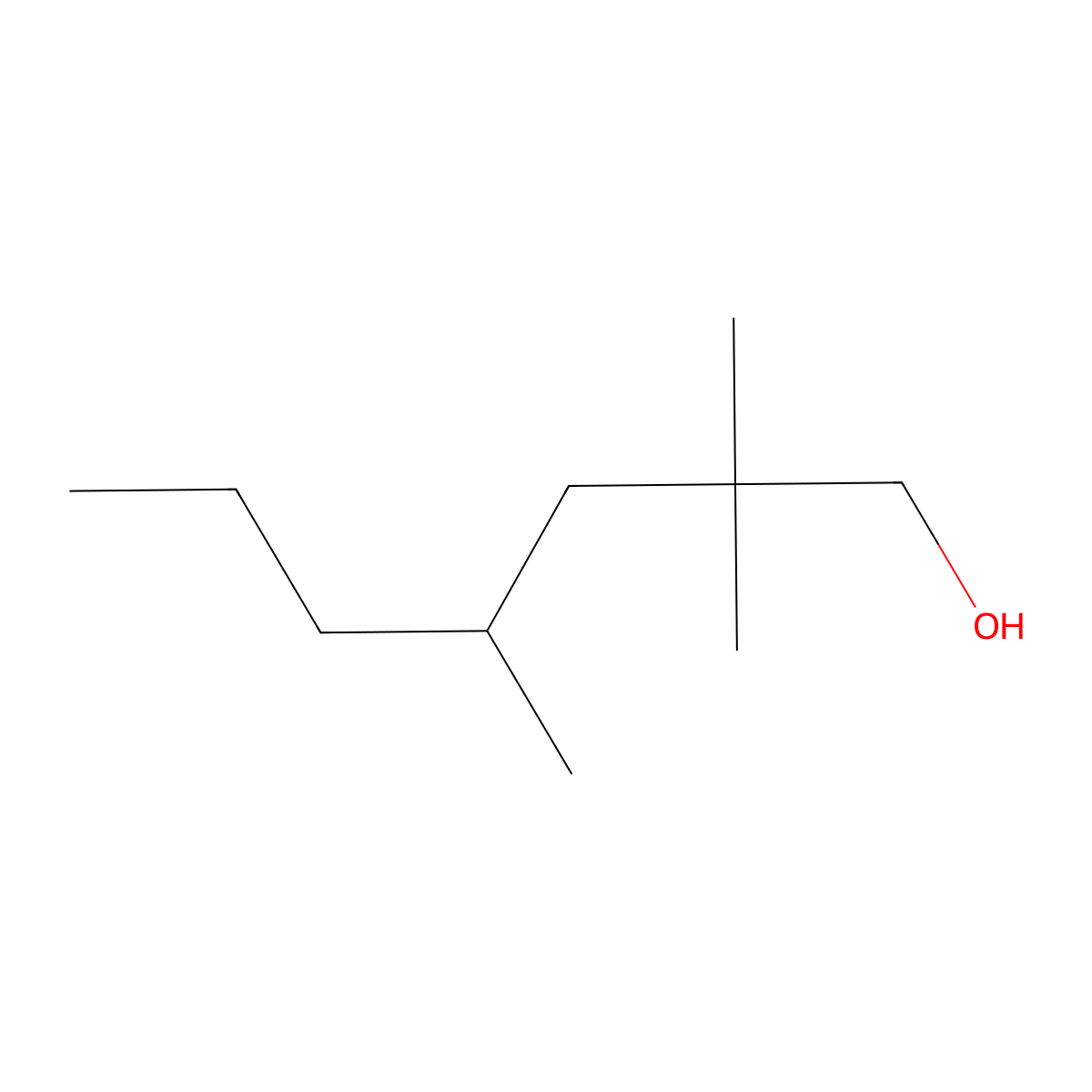 2,2,4-Trimethylheptan-1-ol molecular structure, CAS 1485965-47-6