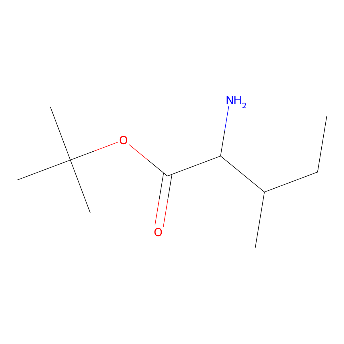 tert-butyl (2S,3R)-2-amino-3-methylpentanoate molecular structure, CAS 148597-83-5