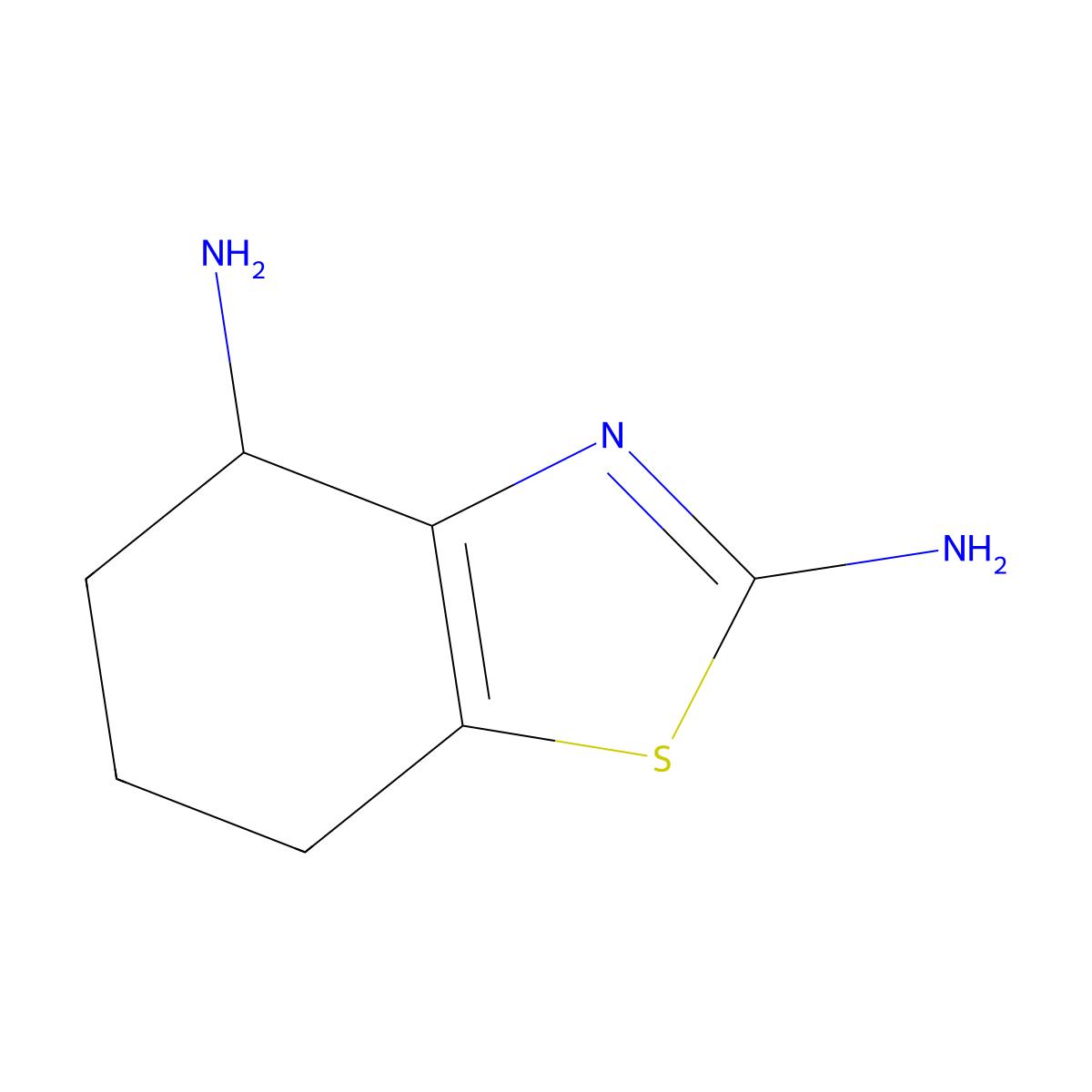 4,5,6,7-Tetrahydro-1,3-benzothiazole-2,4-diamine molecular structure, CAS 1485979-24-5