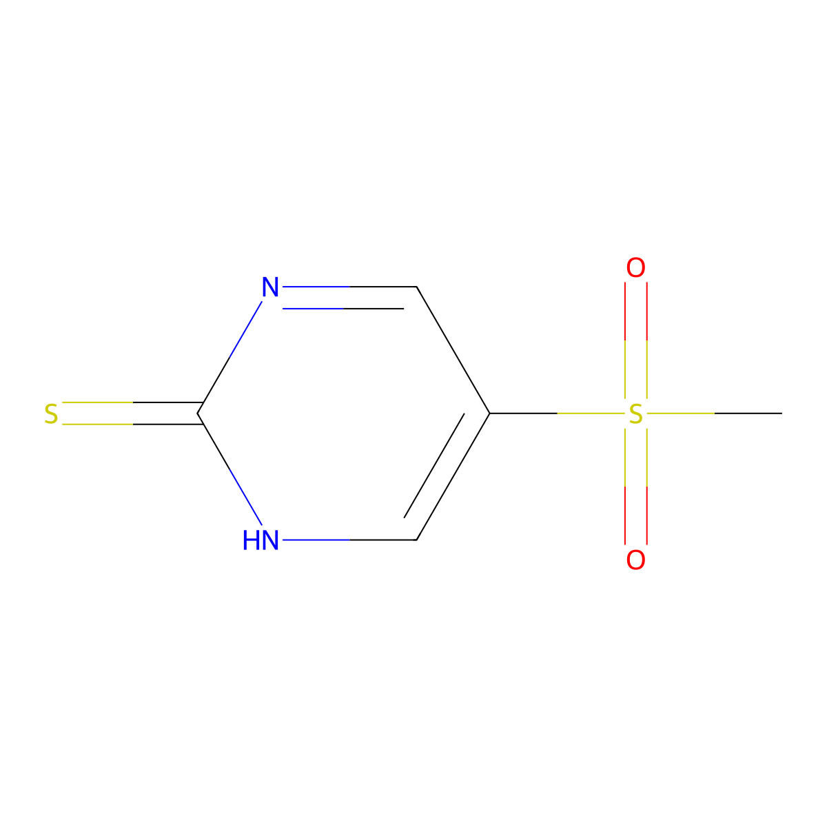 5-Methanesulfonylpyrimidine-2-thiol molecular structure, CAS 1485988-04-2