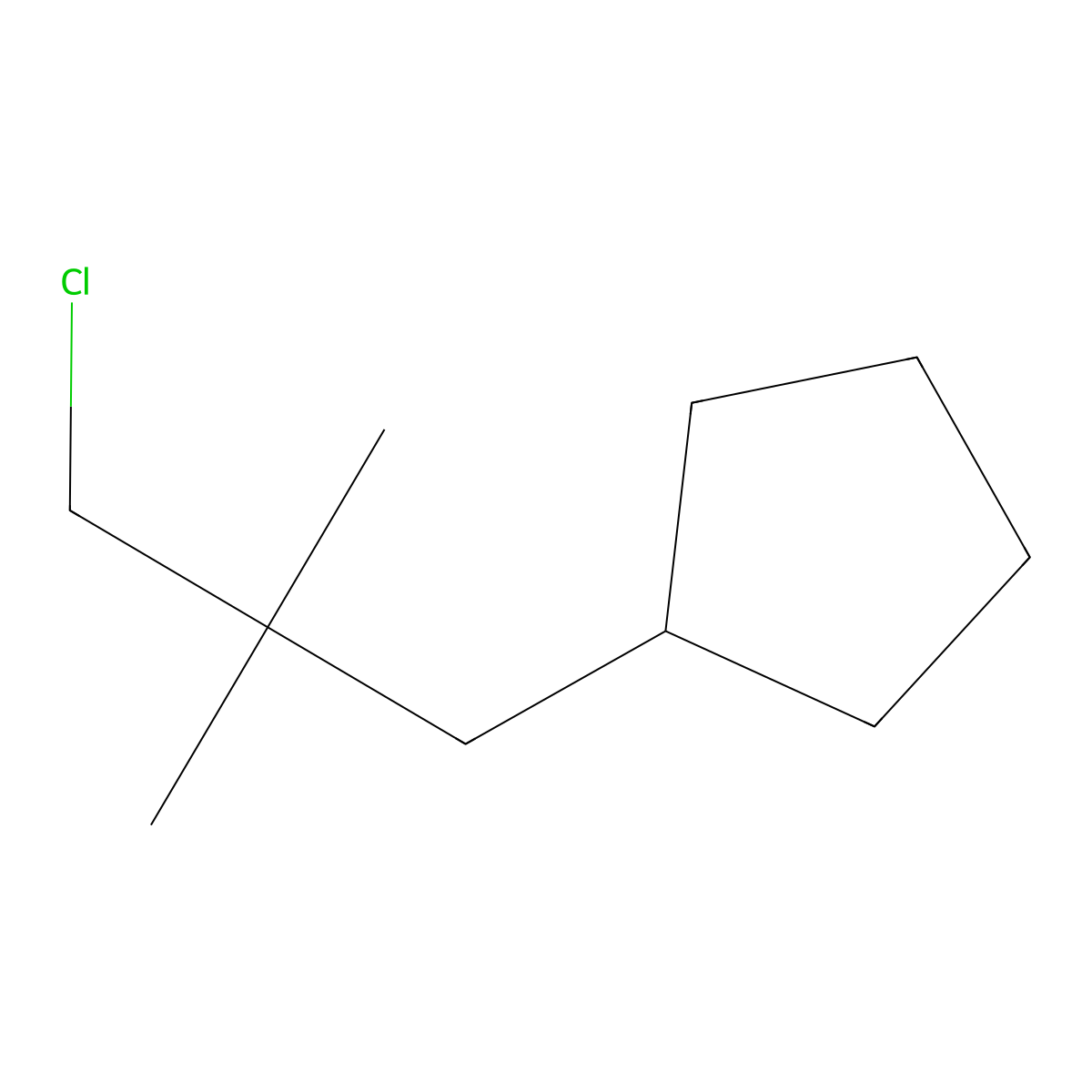 (3-Chloro-2,2-dimethylpropyl)cyclopentane molecular structure, CAS 1485998-06-8