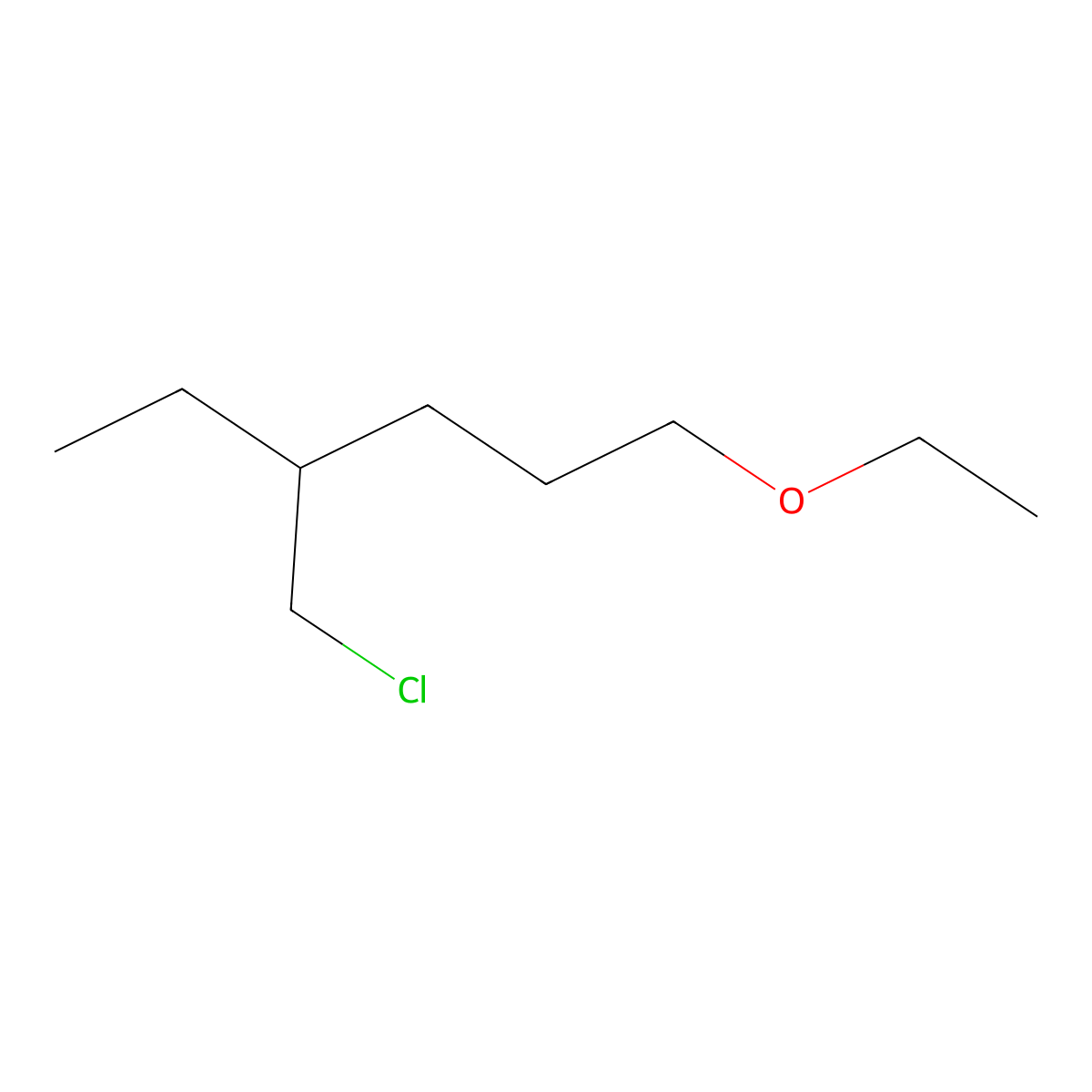 4-(Chloromethyl)-1-ethoxyhexane molecular structure, CAS 1485998-75-1