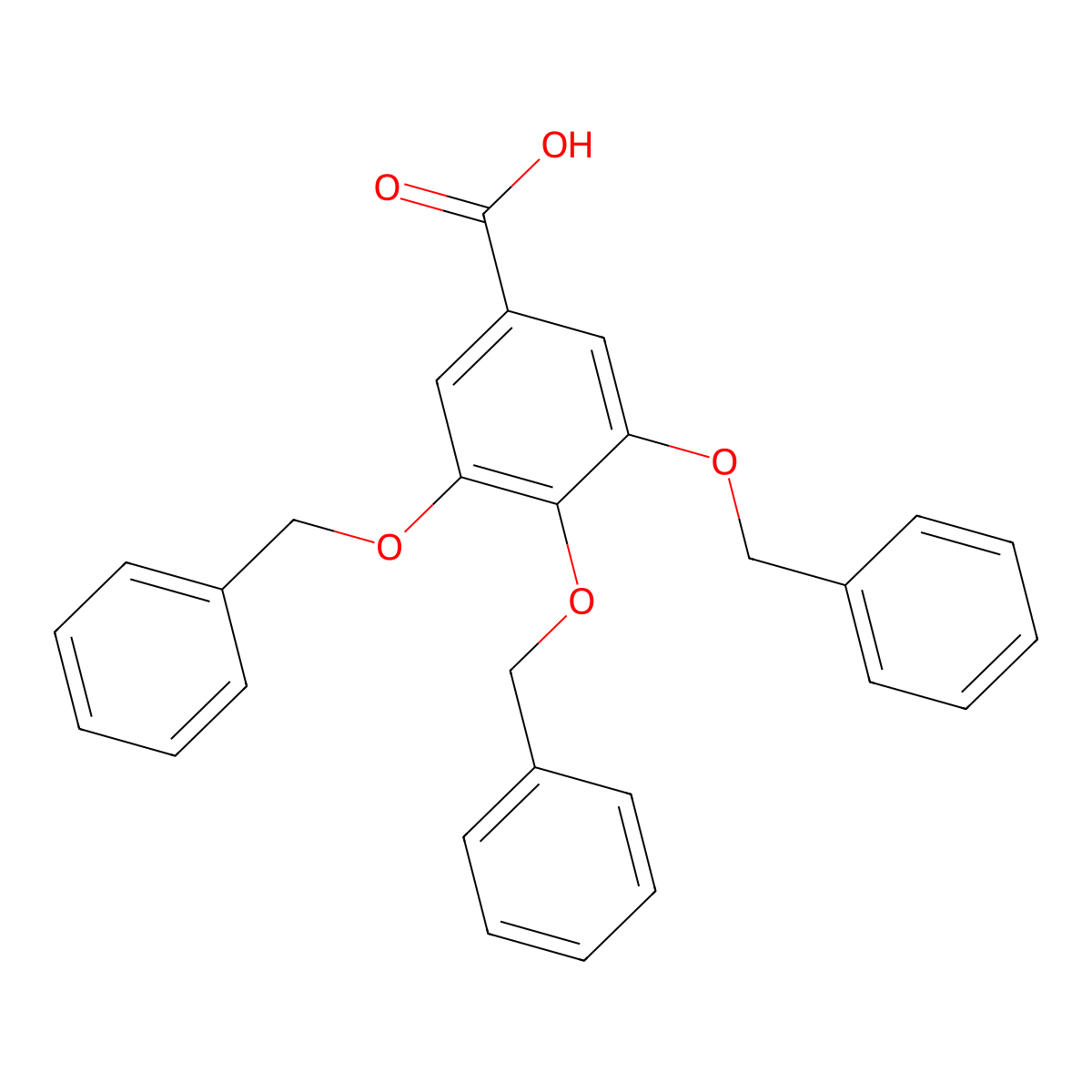 3,4,5-Tris(benzyloxy)benzoic Acid molecular structure, CAS 1486-48-2
