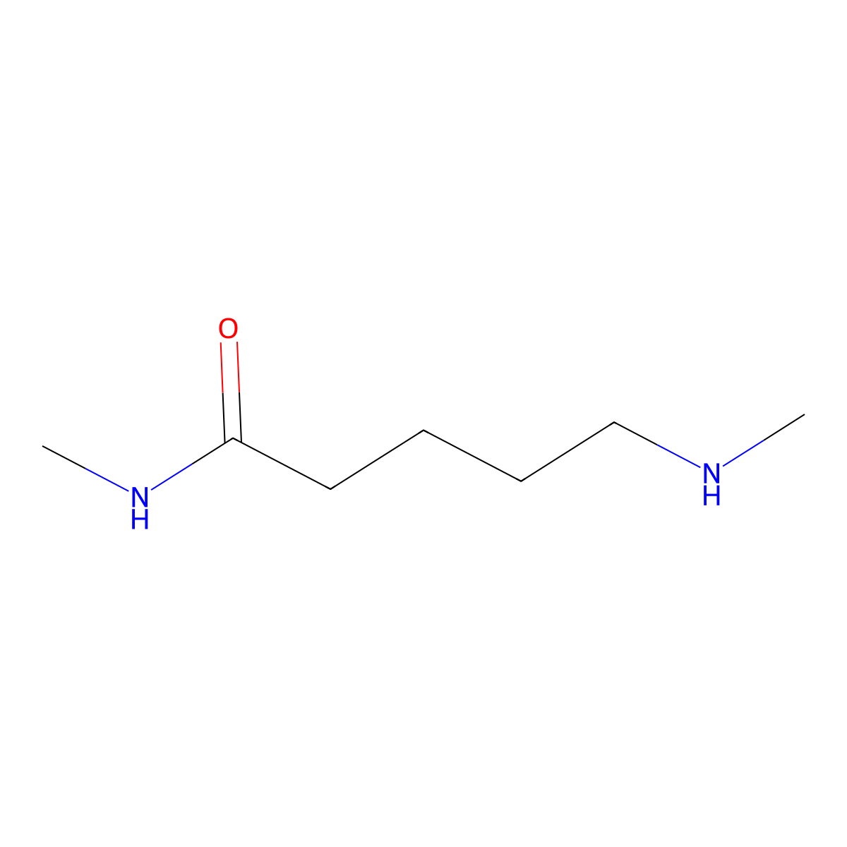N-methyl-5-(methylamino)pentanamide molecular structure, CAS 148601-16-5