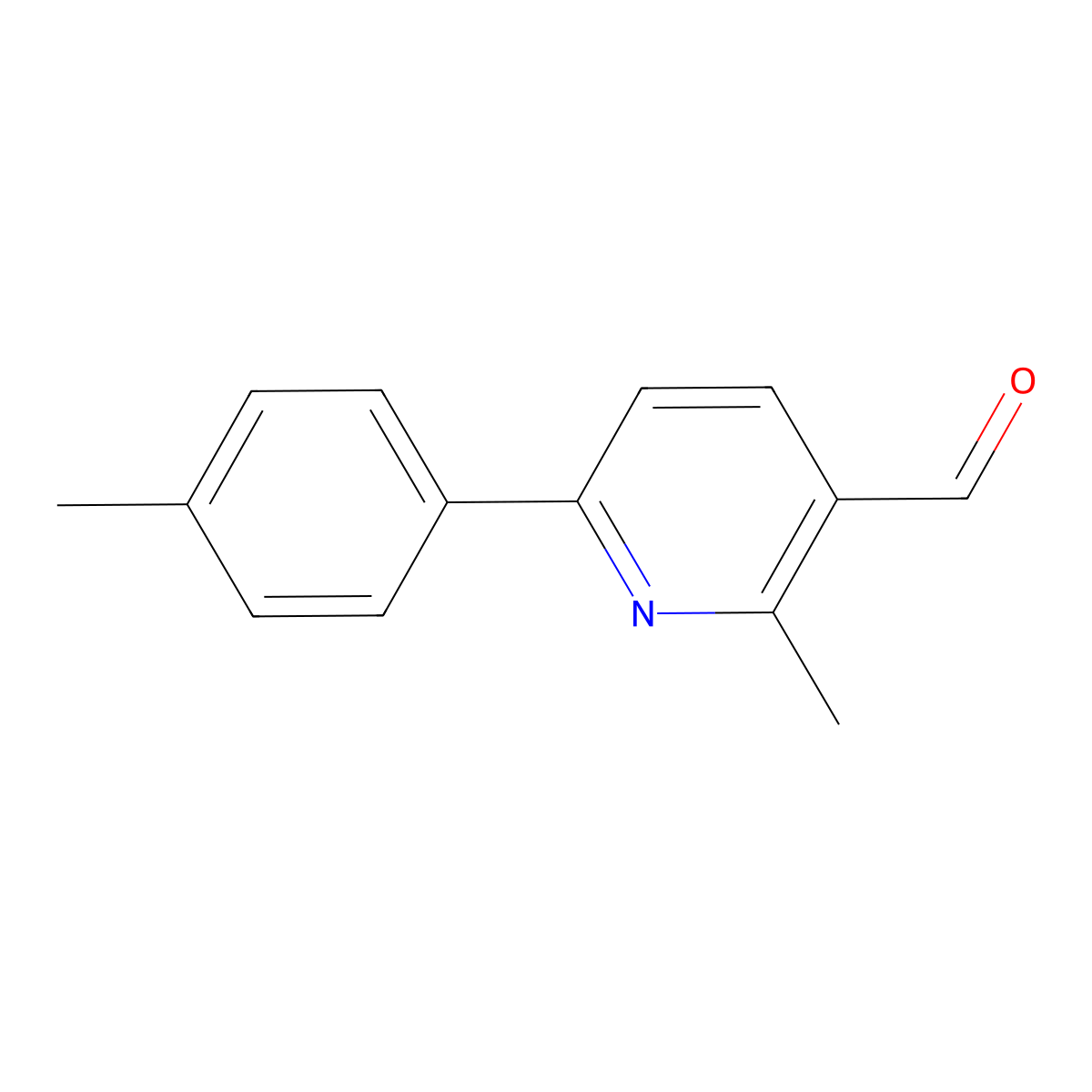 2-Methyl-6-(4-methylphenyl)-3-pyridinecarboxaldehyde molecular structure, CAS 1486017-36-0
