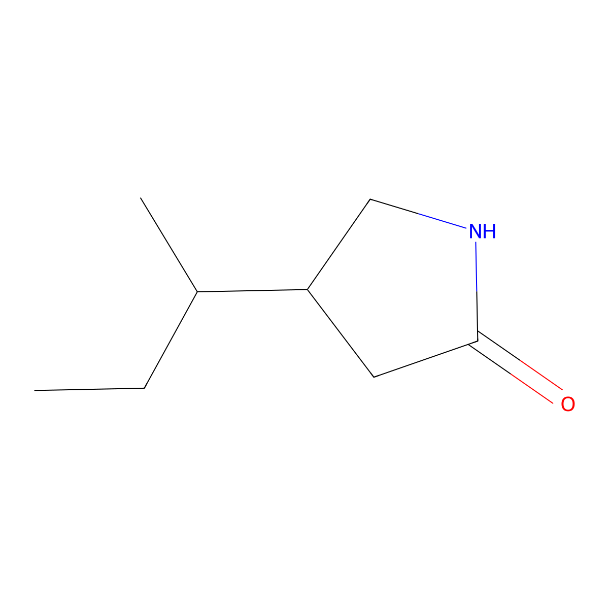 4-(Butan-2-yl)pyrrolidin-2-one molecular structure, CAS 1486019-31-1