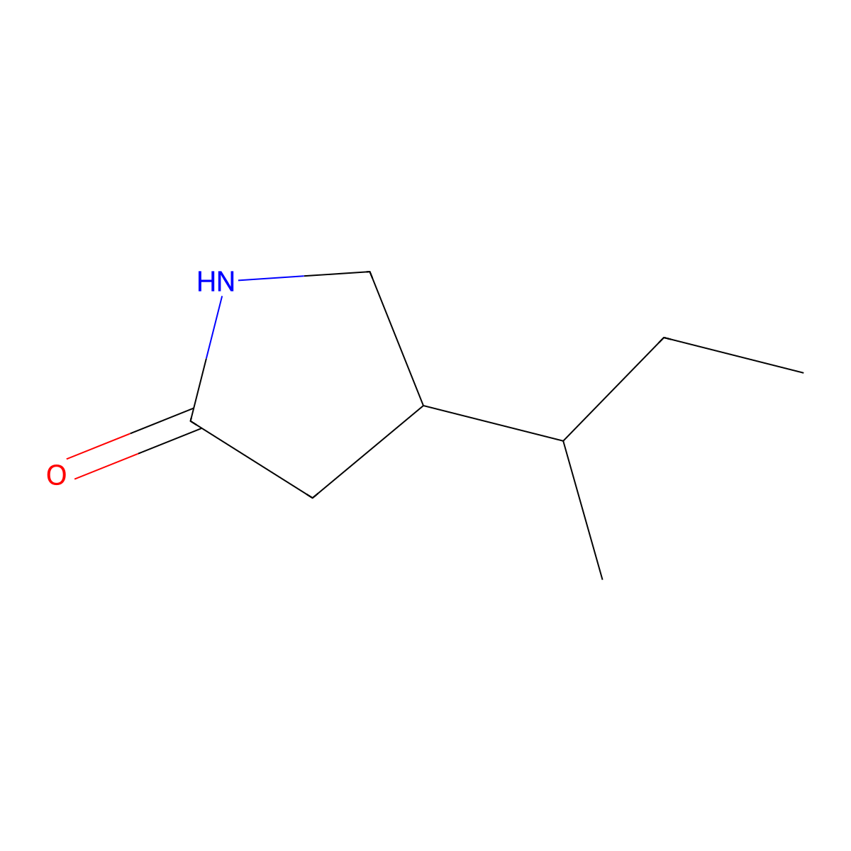 4-(Butan-2-yl)pyrrolidin-2-one molecular structure, CAS 1486019-31-1