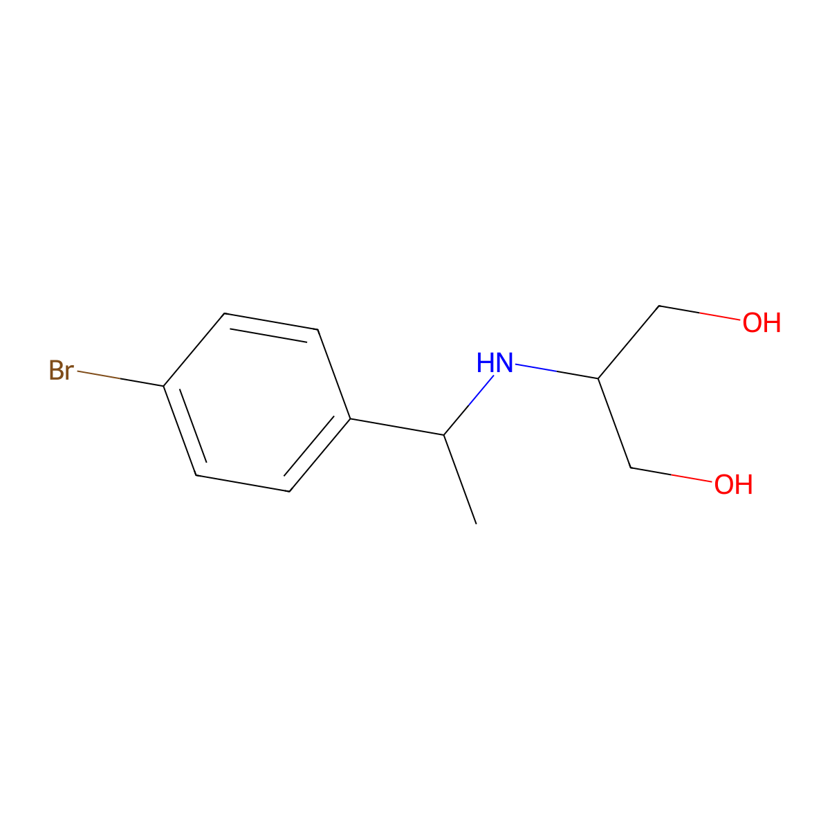 2-{[1-(4-Bromophenyl)ethyl]amino}propane-1,3-diol molecular structure, CAS 1486026-53-2