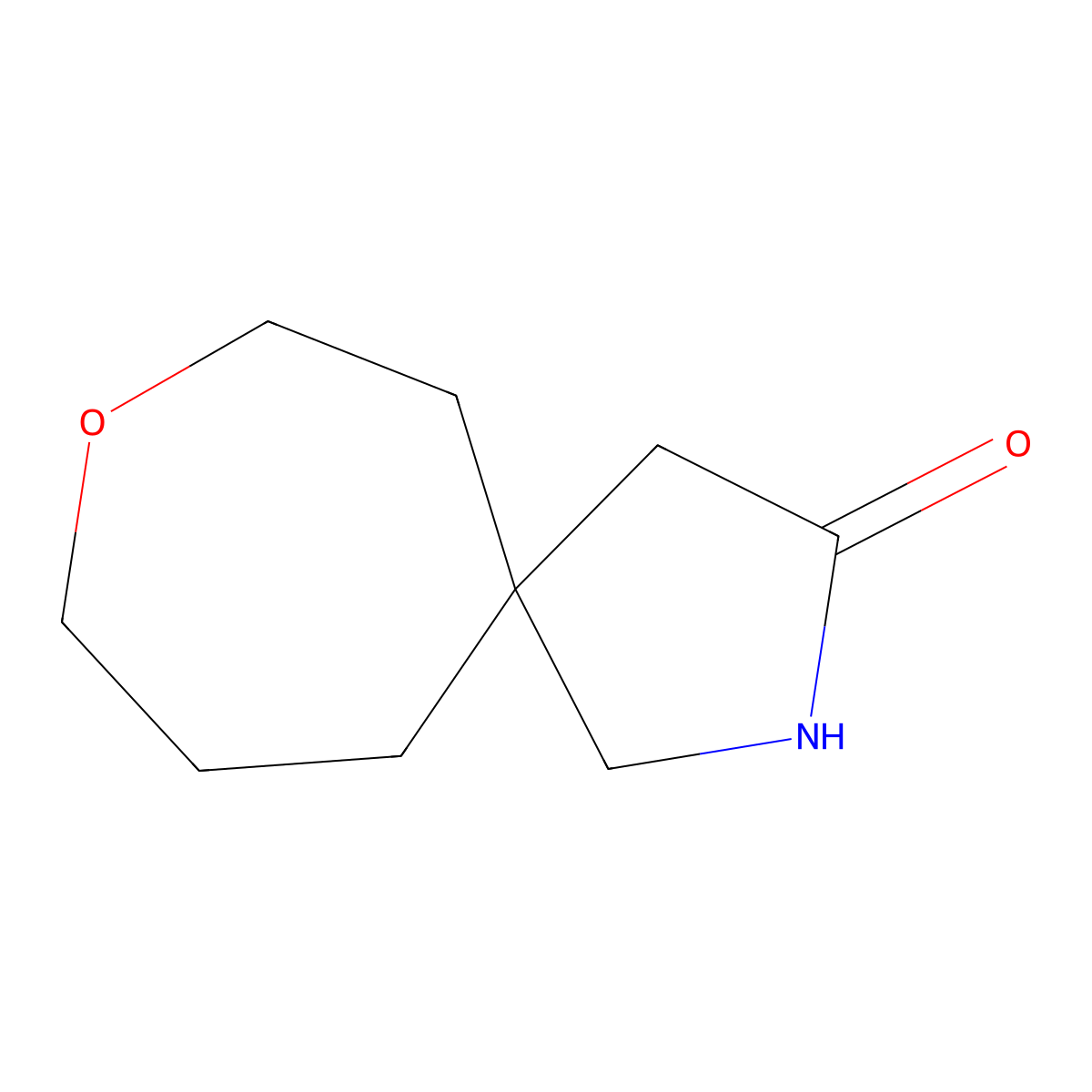 8-Oxa-2-azaspiro[4.6]undecan-3-one molecular structure, CAS 1486027-09-1