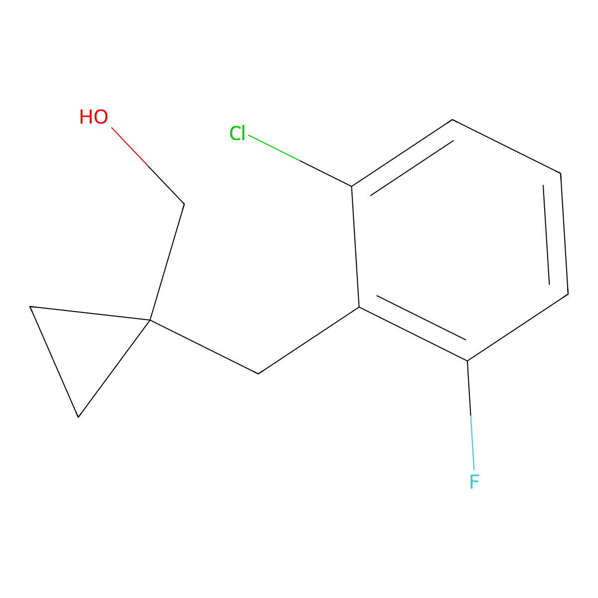 (1-(2-Chloro-6-fluorobenzyl)cyclopropyl)methanol molecular structure, CAS 1486039-02-4
