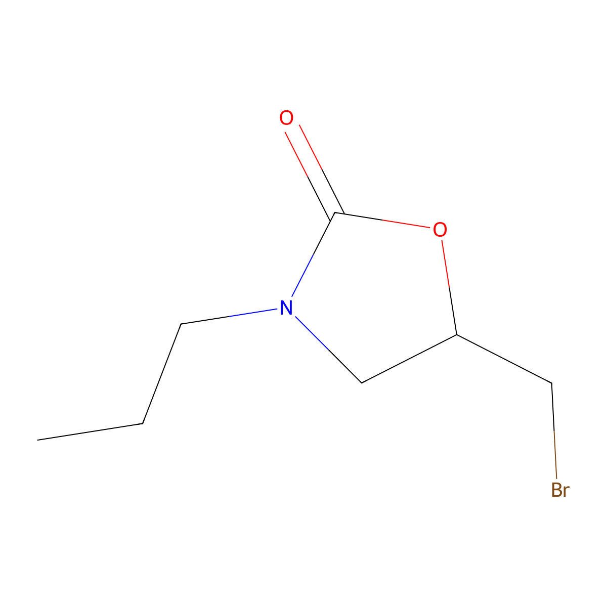 5-(Bromomethyl)-3-propyl-1,3-oxazolidin-2-one molecular structure, CAS 1486045-97-9
