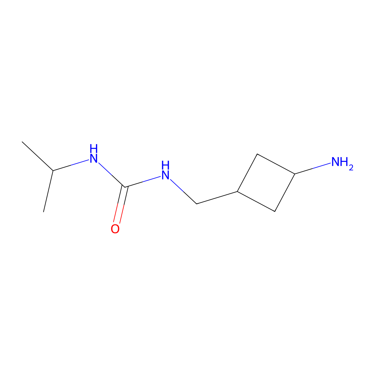 1-[(3-Aminocyclobutyl)methyl]-3-(propan-2-yl)urea molecular structure, CAS 1486056-04-5