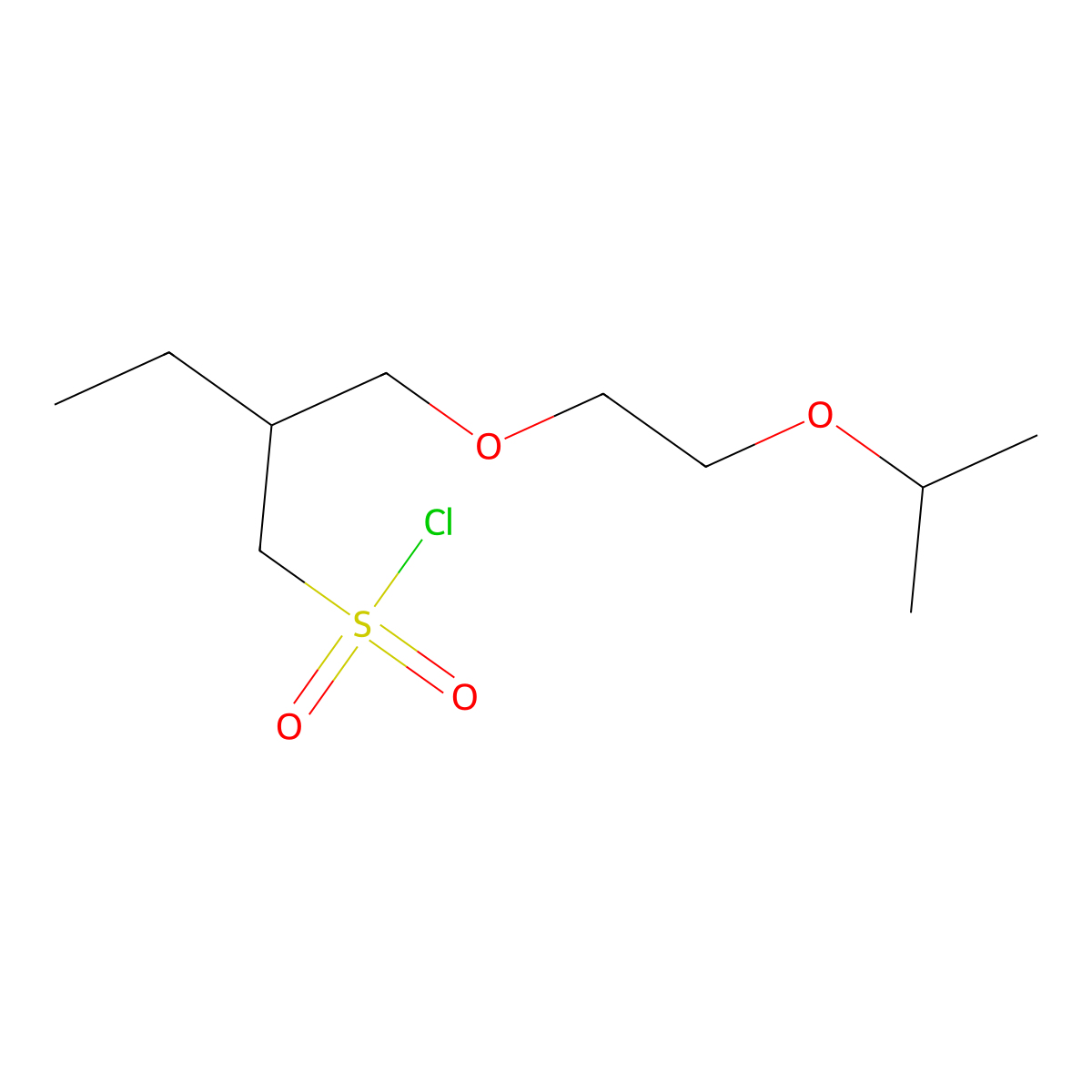 2-((2-Isopropoxyethoxy)methyl)butane-1-sulfonyl chloride molecular structure, CAS 1486086-30-9