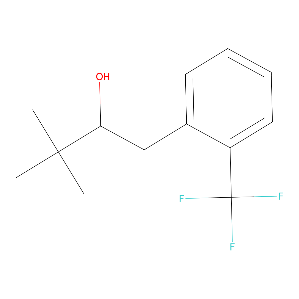 3,3-Dimethyl-1-[2-(trifluoromethyl)phenyl]butan-2-ol molecular structure, CAS 1486088-93-0