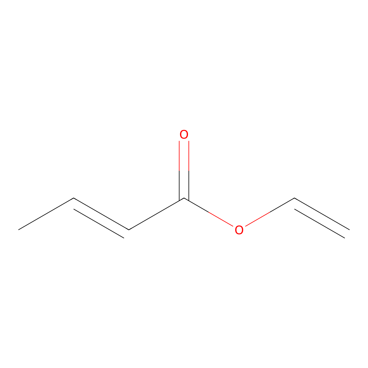 Vinyl crotonate molecular structure, CAS 14861-06-4