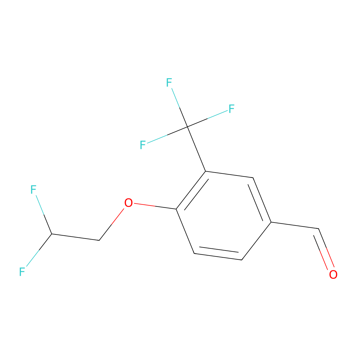 4-(2,2-Difluoroethoxy)-3-trifluoromethylbenzaldehyde molecular structure, CAS 1486100-65-5