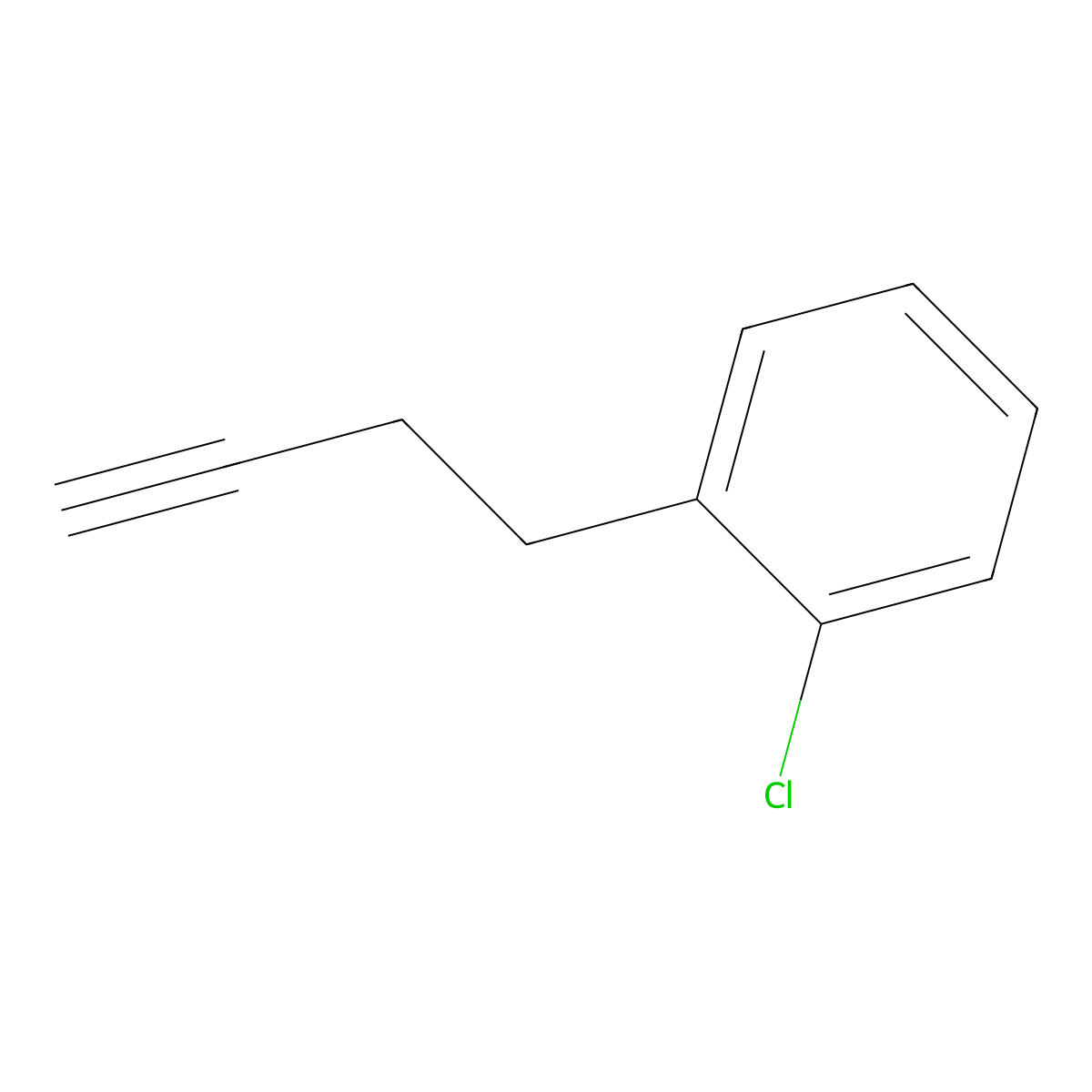 1-(But-3-yn-1-yl)-2-chlorobenzene molecular structure, CAS 1486105-44-5