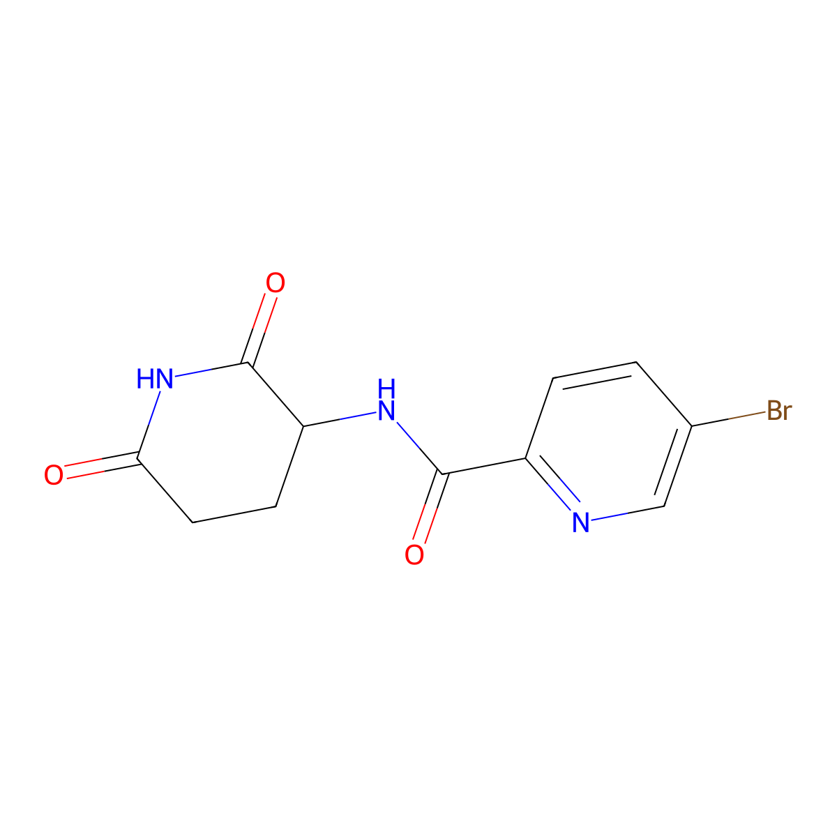 5-Bromo-N-(2,6-dioxopiperidin-3-yl)picolinamide molecular structure, CAS 1486115-10-9