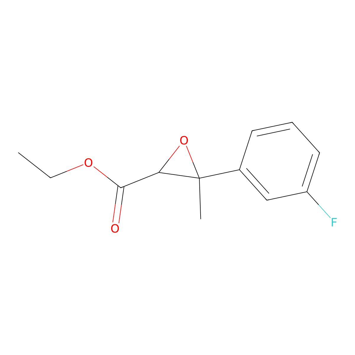 Ethyl 3-(3-fluorophenyl)-3-methyloxirane-2-carboxylate molecular structure, CAS 1486119-47-4
