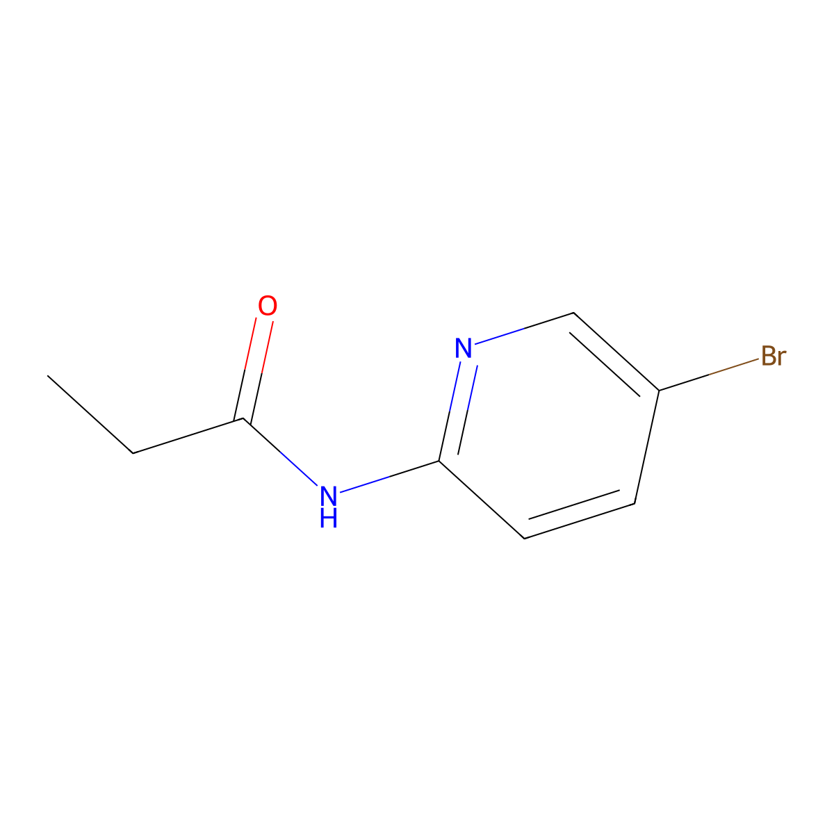 N-(5-bromopyridin-2-yl)propanamide molecular structure, CAS 148612-11-7