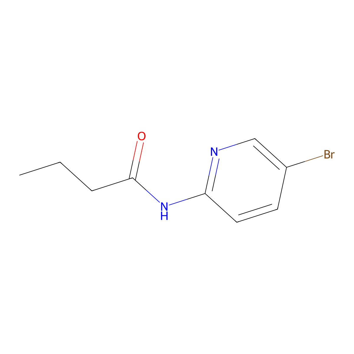 N-(5-bromo-2-pyridinyl)butanamide molecular structure, CAS 148612-12-8