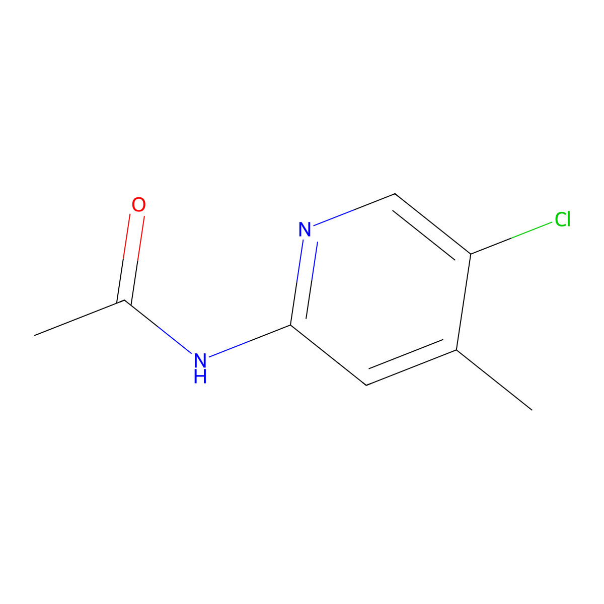 N-(5-Chloro-4-methylpyridin-2-yl)acetamide molecular structure, CAS 148612-16-2