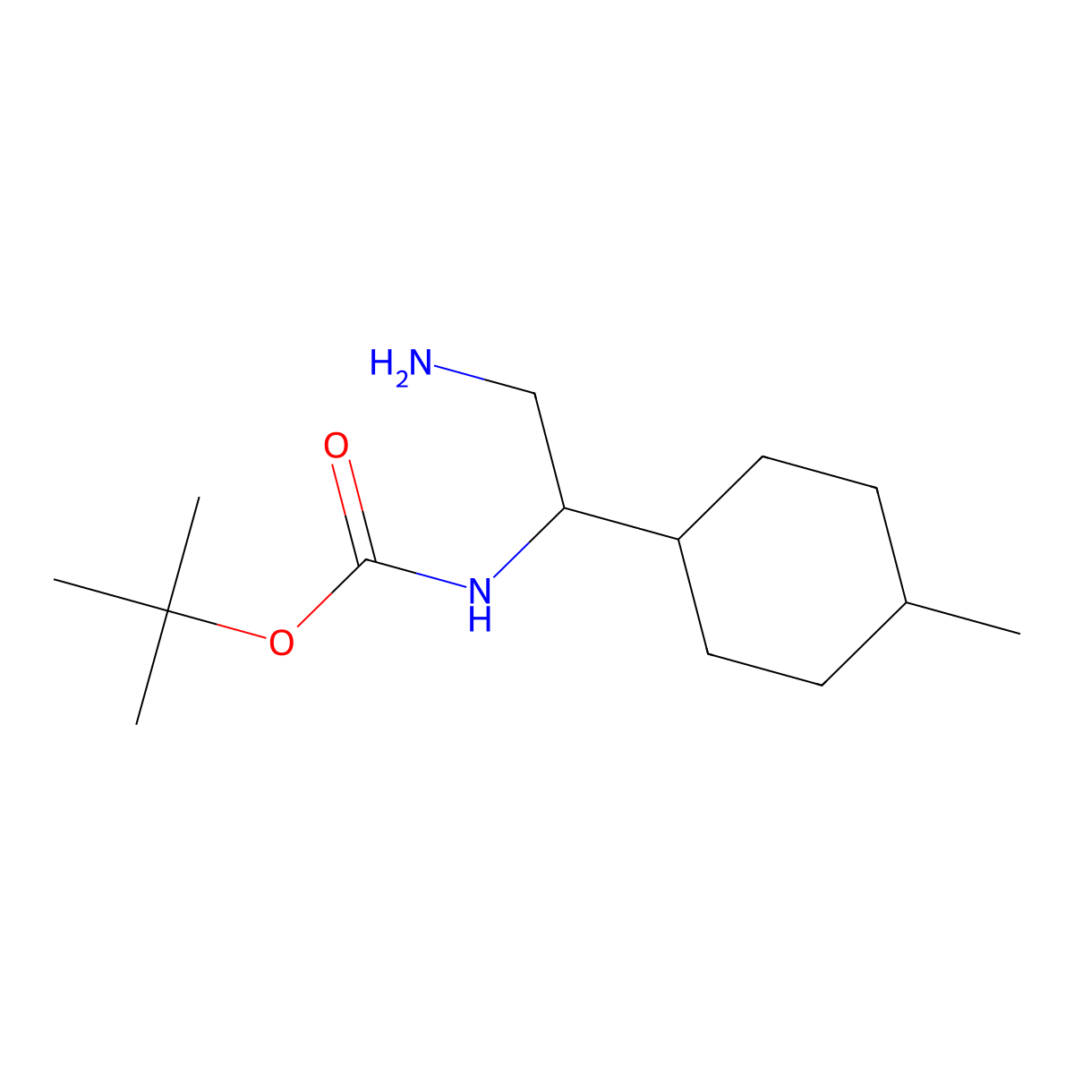 tert-butyl N-[2-amino-1-(4-methylcyclohexyl)ethyl]carbamate molecular structure, CAS 1486127-49-4