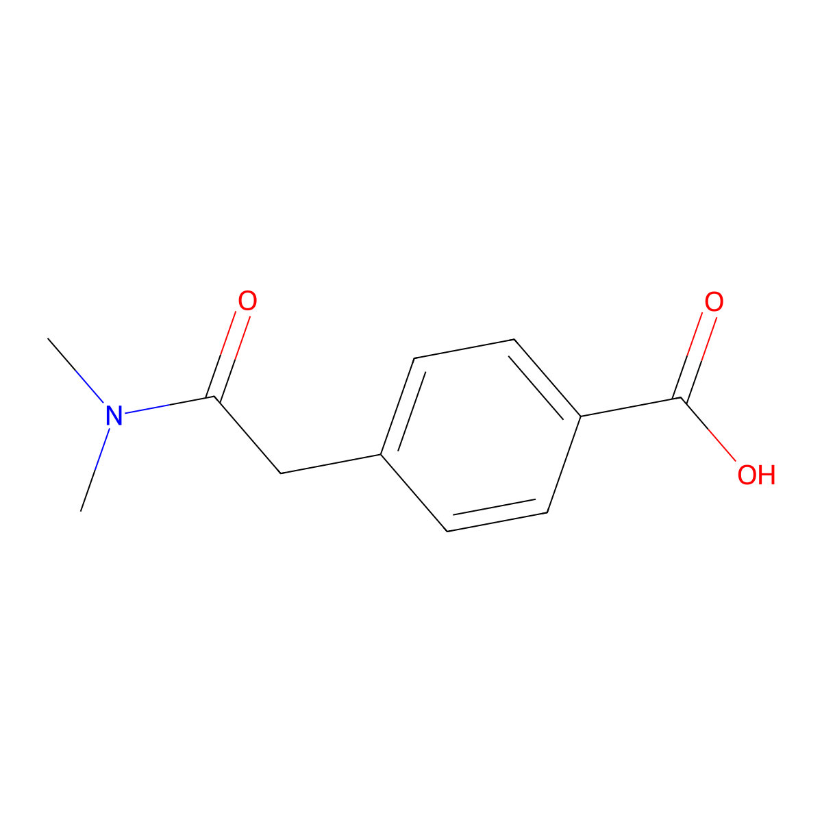 4-[(Dimethylcarbamoyl)methyl]benzoic acid molecular structure, CAS 148613-31-4