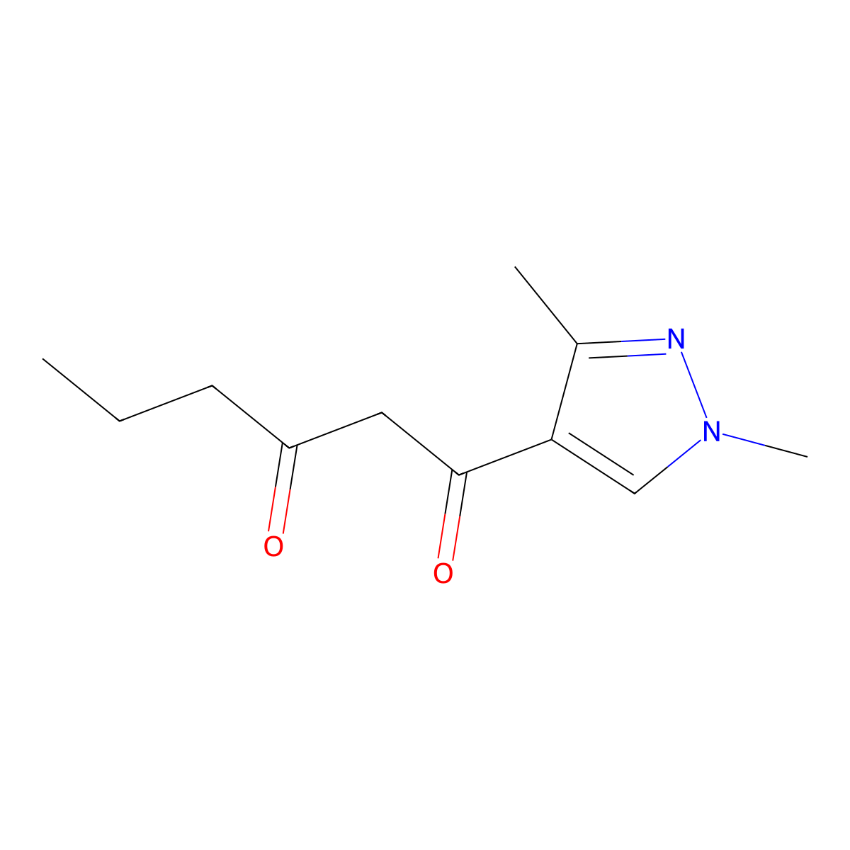1-(1,3-Dimethyl-1h-pyrazol-4-yl)hexane-1,3-dione molecular structure, CAS 1486138-48-0