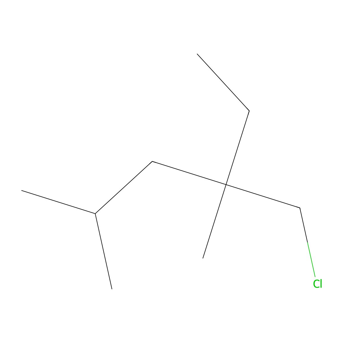 4-(Chloromethyl)-2,4-dimethylhexane molecular structure, CAS 1486150-72-4