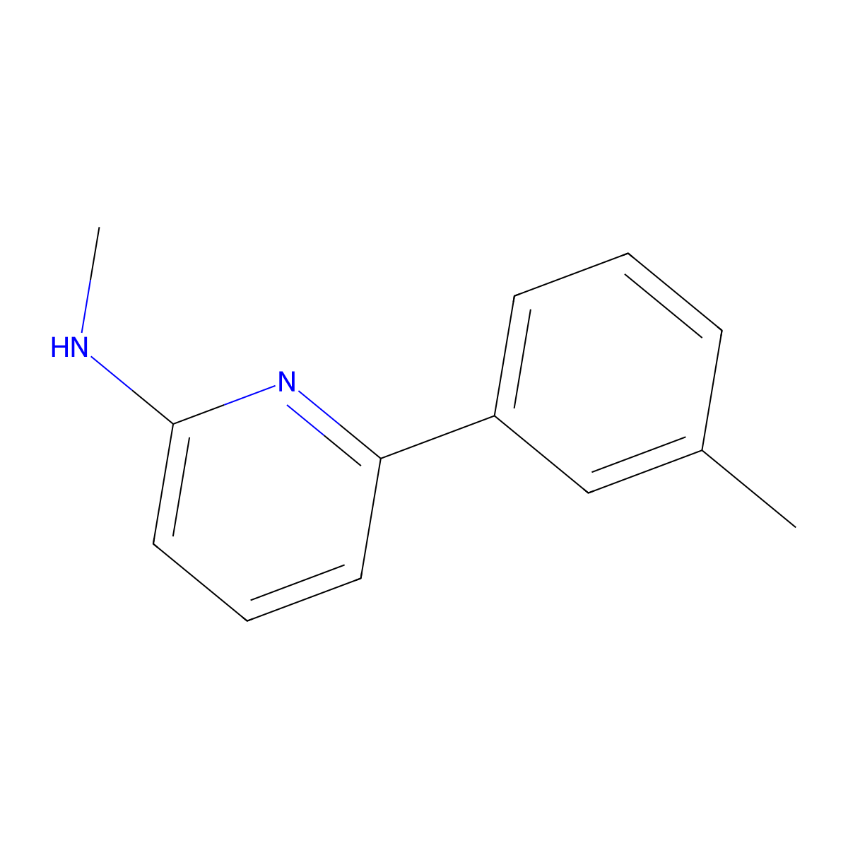 N-Methyl-6-(3-methylphenyl)-2-pyridinamine molecular structure, CAS 1486151-16-9