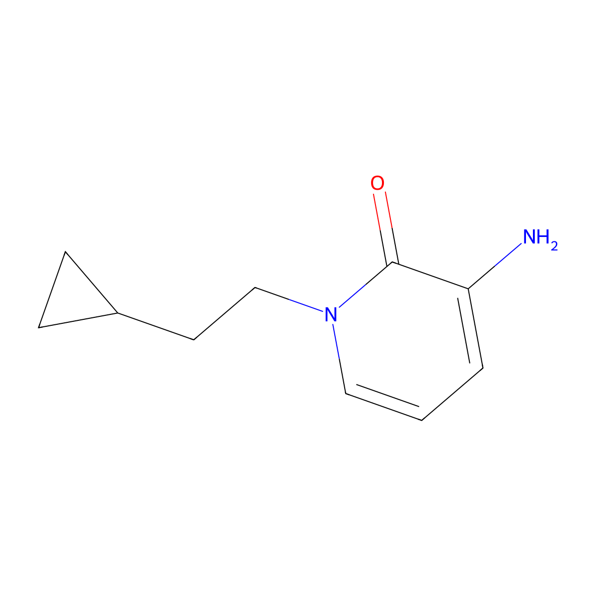 3-Amino-1-(2-cyclopropylethyl)-1,2-dihydropyridin-2-one molecular structure, CAS 1486151-49-8